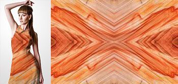 14023 Materiał ze wzorem wzór inspirowany słojami drewna, pociągnięciem farby z efektem odbicia